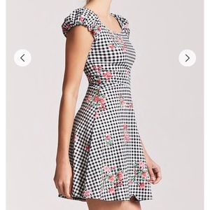 Floral Gingham Dress